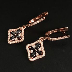 STERLING SILVER W/ BLACK & WHITE SAPPHIRE …